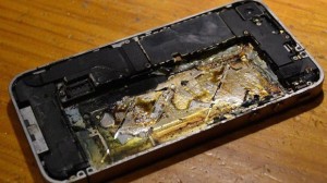 smartphone batterie esplosione