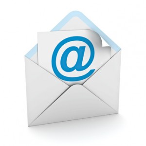 E mail concept on white background